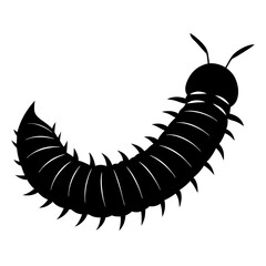 Caterpillar Silhouette vector illustration