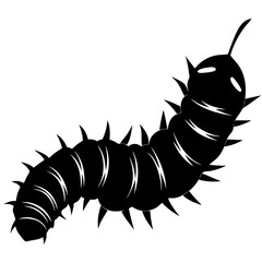 Caterpillar Silhouette vector illustration