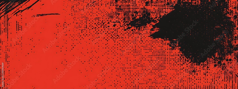 Aufkleber red grunge textured background with black.