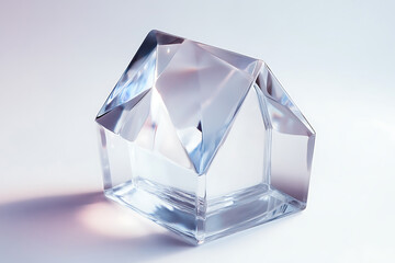 Crystalline House Design: A Geometric Glass Home