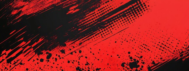 Fototapeta premium Red and black grunge background.