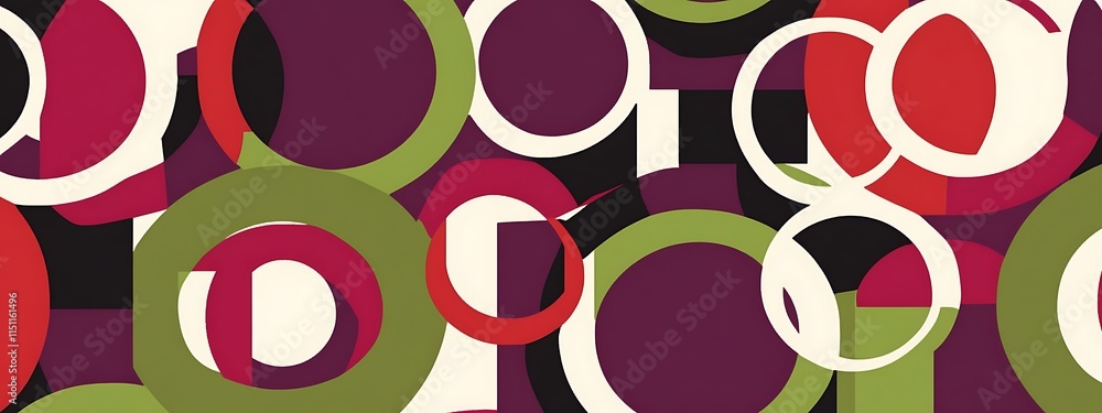 Poster colorful overlapping circles abstract background. (1)