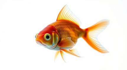 gold fish isolated on white