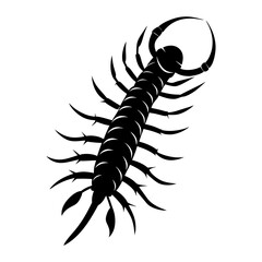 Centipede Silhouette vector illustration