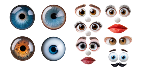 Colorful Eye Illustrations with Various Expressions