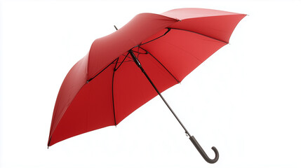 Fototapeta premium Classic Red Umbrella: A stylish and practical accessory for rainy days. This image showcases a vibrant red umbrella, perfect for adding a pop of color to your designs.