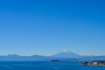 神奈川県逗子市披露山からの富士山