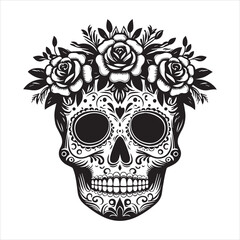 - Sugar Skull head clipart