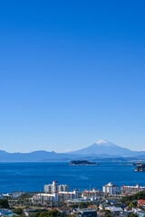 神奈川県逗子市披露山からの富士山