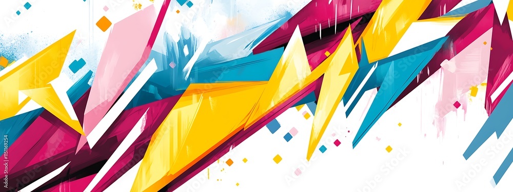Aufkleber Colorful abstract background with dynamic shapes.