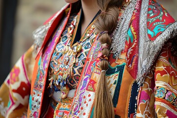Festive costumes feature elaborate designs and luxurious fabrics that embody cultural artistry and celebration, perfect for highlighting traditional elegance.