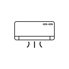 Air conditioner icon on white background.