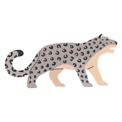 Snow leopard icon clipart avatar logotype concepte isolated illustration