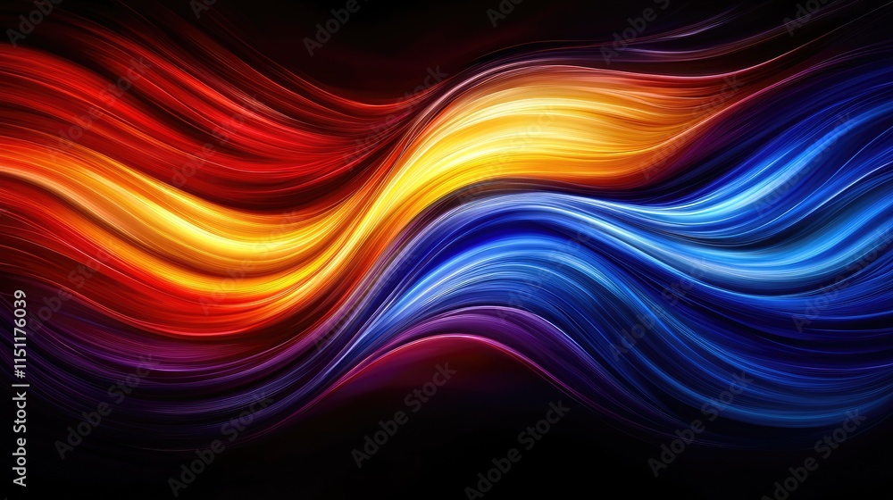 Poster dynamic flowing colors abstract art digital design vibrant environment artistic viewpoint visual har