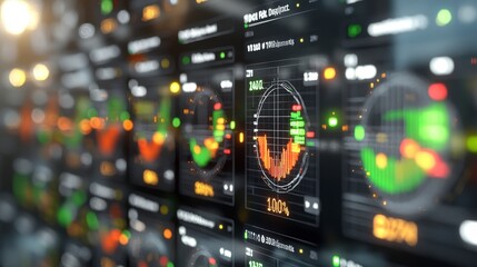 Fototapeta premium Financial Charts Stock Market Data Graphs Business Analytics Investment Trading Cryp