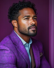 Fototapeta premium portrait business man wearing a suit with a beard