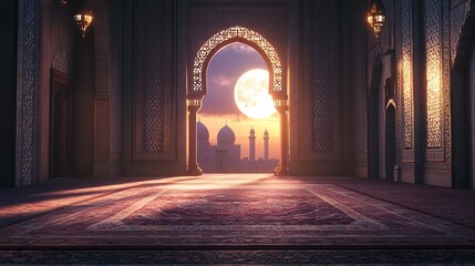 Festive greeting card, invitation for Muslim holy month Ramadan Kareem