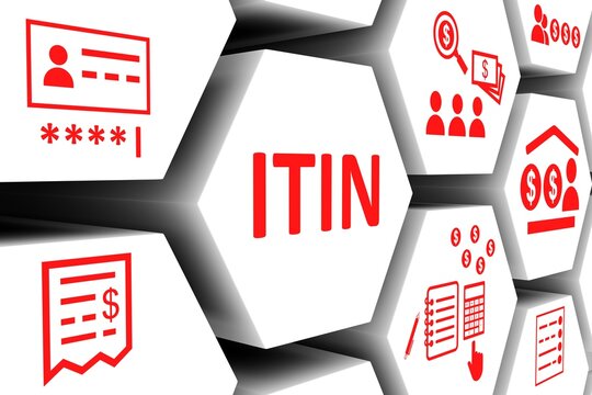 ITIN concept cell background 3d illustration