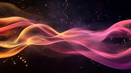 Fototapeta premium Abstract Digital Art: Glowing Waves Flowing Dynamically. AI Generated