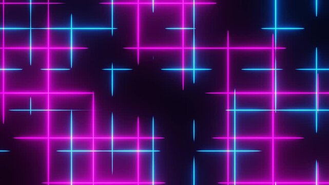 abstract glow line orange and blue Futuristic pattern with blight glow light animation seamless loop 