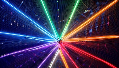 Vibrant LED lights arranged in intricate patterns, creating a mesmerizing and dynamic visual experience.