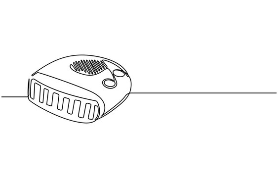 recommend clip art: Continuous one single line drawing Portable electric air heater heating icon, Portable electric air heater continuous line drawing. One line art of home appliance