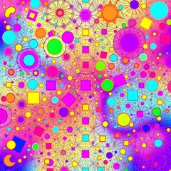 Abstract art design with colorful and geometric pattern