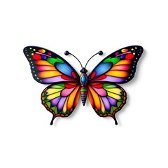 Digital illustration of a butterfly with vibrant colors