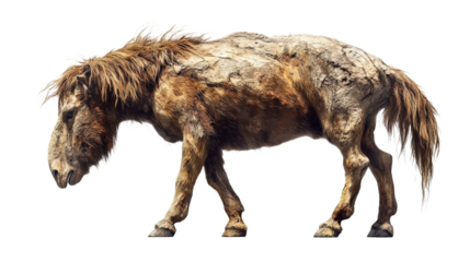 prehistoric horse Hipparion  available PNG on white background