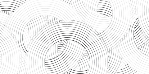 Abstract gold circle lines on dark background. Geometric stripe line art design