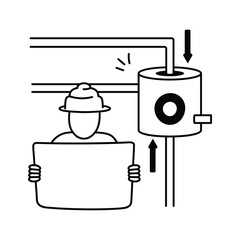 Get this amazing icon of employee planning in trendy style