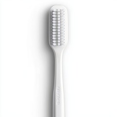Clean and Modern Toothbrush with Soft Bristles on White Background