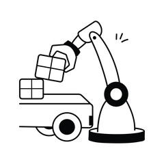 Robotic system for automated loading and unloading in factories