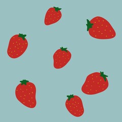 赤いいちごの背景