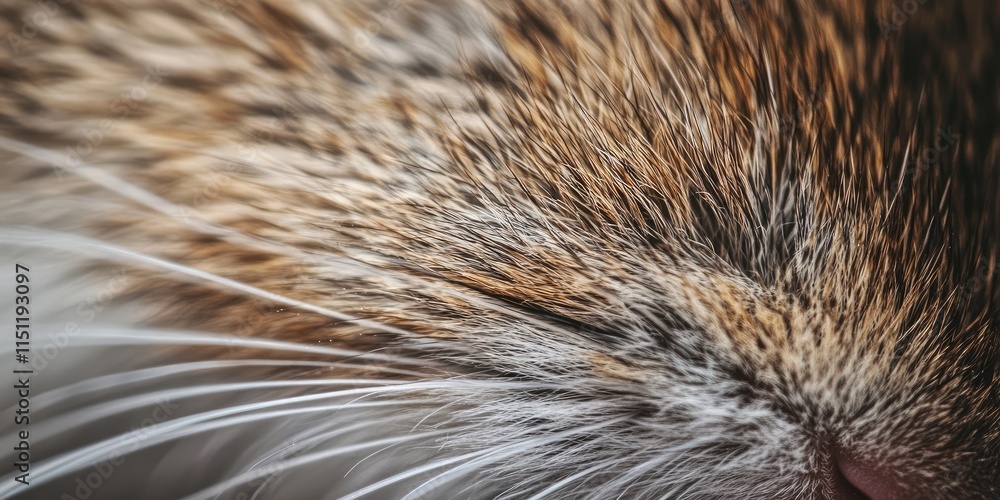 Wall mural close up view showcasing the intricate details of mouse fur. this macro image captures the texture a