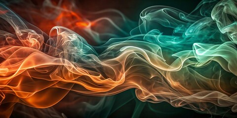 Abstract gradient flow on white background wallpaper picture backdrop art work steam concept for business presentation corporate Smoke Explosion Backdrop