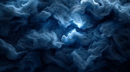 Moonlit Glittering Abstract Ocean Waves: Serene Yet Dramatic Beauty