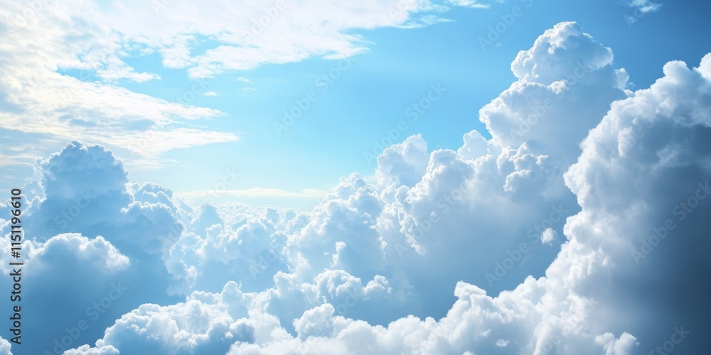 Poster afternoon cloudy sky features a dramatic display of clouds, creating a captivating scene. the cloudy