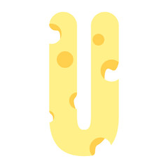 Cheese Letter U
