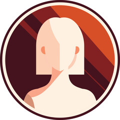 Minimalist Female Portrait with Abstract Background