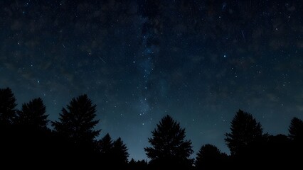 Naklejka premium Night sky with stars Generative AI