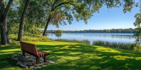 Scenic lookout offering breathtaking views of the lake, perfect for those seeking to appreciate the beauty of nature while enjoying a peaceful moment by the tranquil lake.