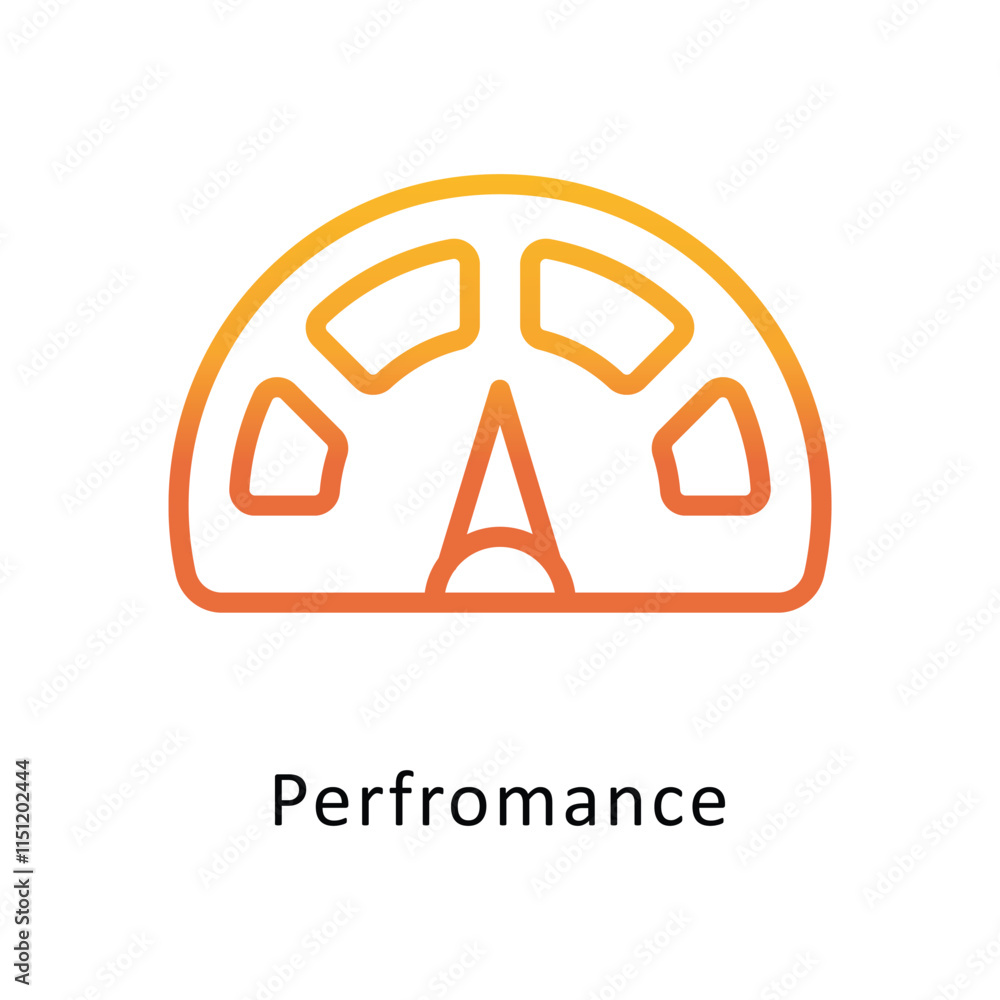 Poster performance vector gradient icon. eps 10 file