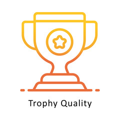 Trophy Quality Vector Gradient Icon. Eps 10 File 