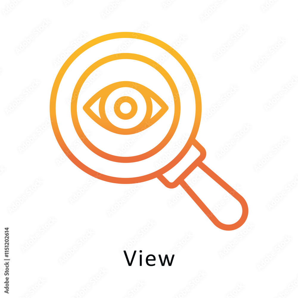 Poster view vector gradient icon. eps 10 file