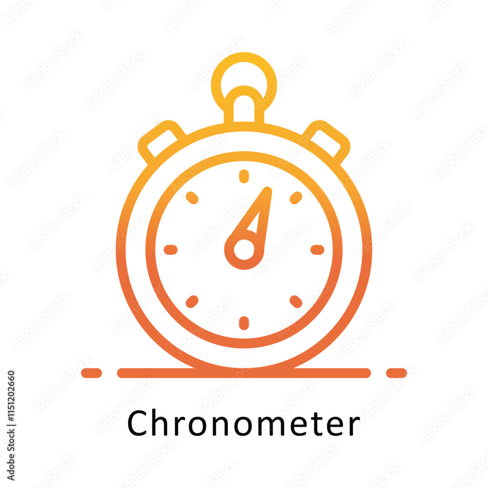 Poster chronometer vector gradient icon. eps 10 file