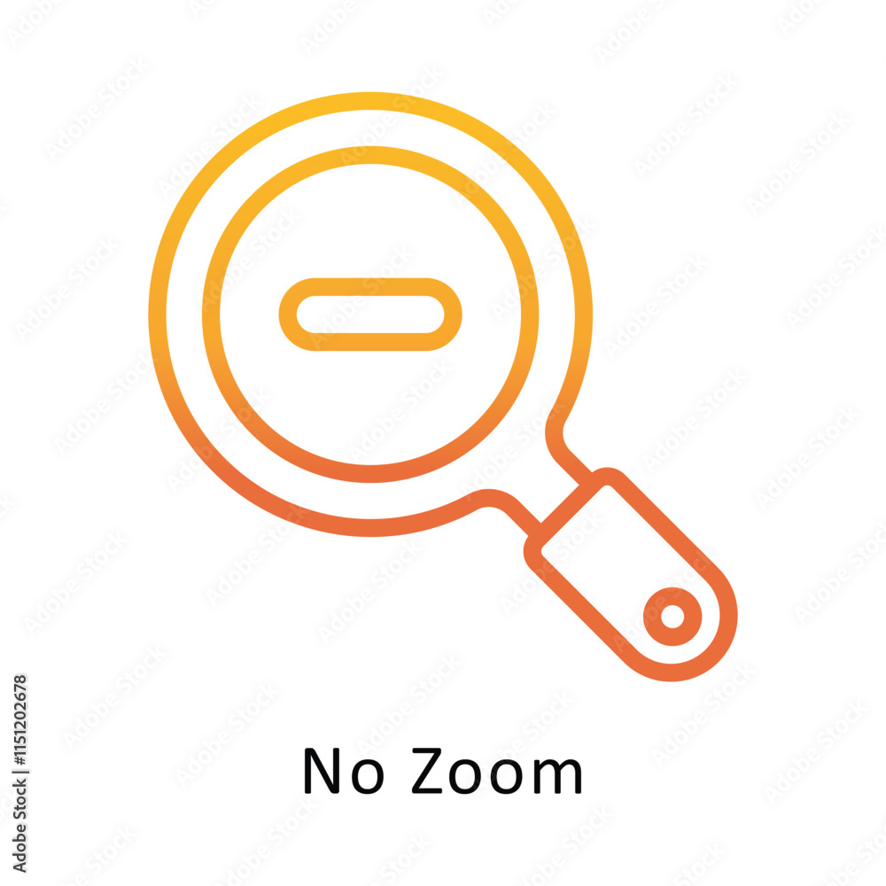 Poster no zoom vector gradient icon. eps 10 file