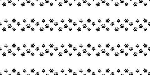 dog paw seamless pattern footprint cat pet french bulldog puppy kitten bear vector cartoon doodle tile background gift wrapping paper repeat wallpaper illustration scarf isolated design