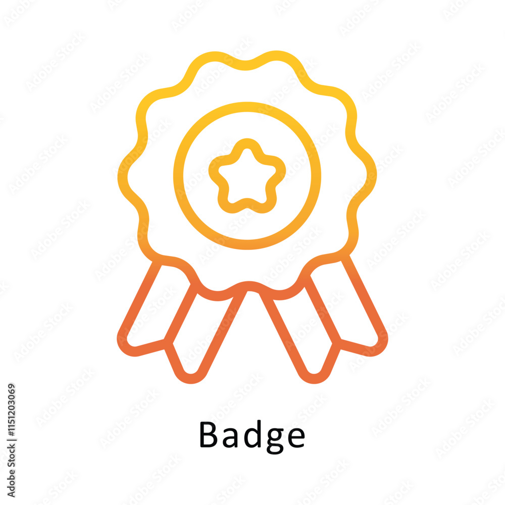 Poster badge vector gradient icon. eps 10 file