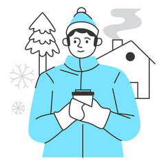 Winter Character Illustration